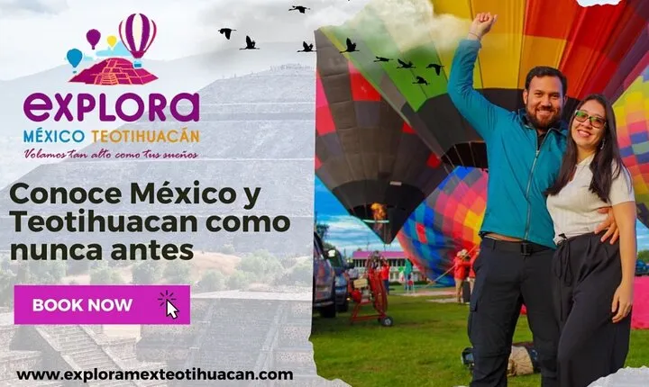 Balloon Flight + Breakfast in a cave + Pick up CDMX + Pyramids