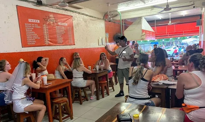 crazy walking food tour Inlakech Playa del Carmen
