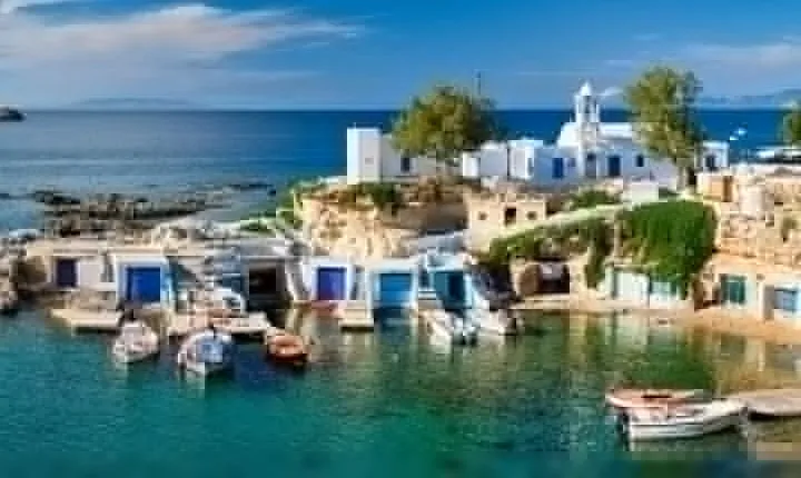 Private Sunset in Milos on a Motorboat