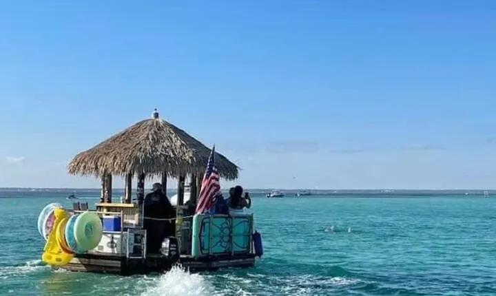 Original CRUISIN TIKIS 3 Hour Cruise, Snorkel, Swim/float Sandbar