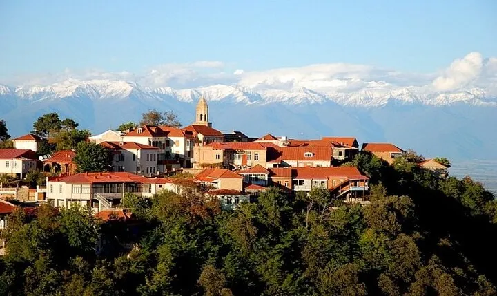 Kakheti: Sighnaghi city. Bodbe, Corporation Kindzmarauli. Telavi.