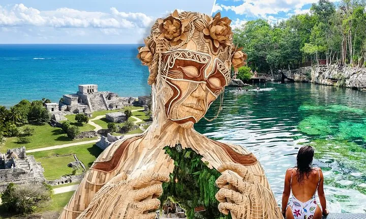 Tulum Ruins 4 Cenotes & Giant Sculpture