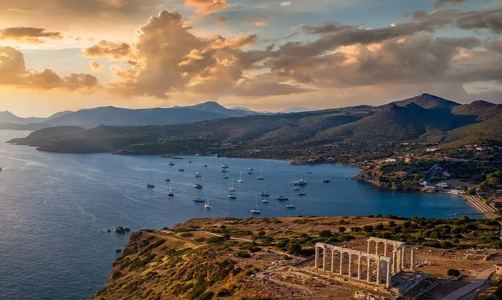 Luxury Private Escape: Cape Sounio Sunset & Vouliagmeni Lake