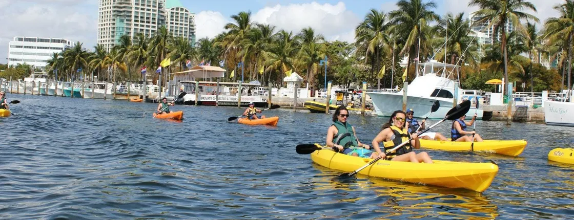 1-hour single or tandem kayak rental on Miami's Biscayne Bay