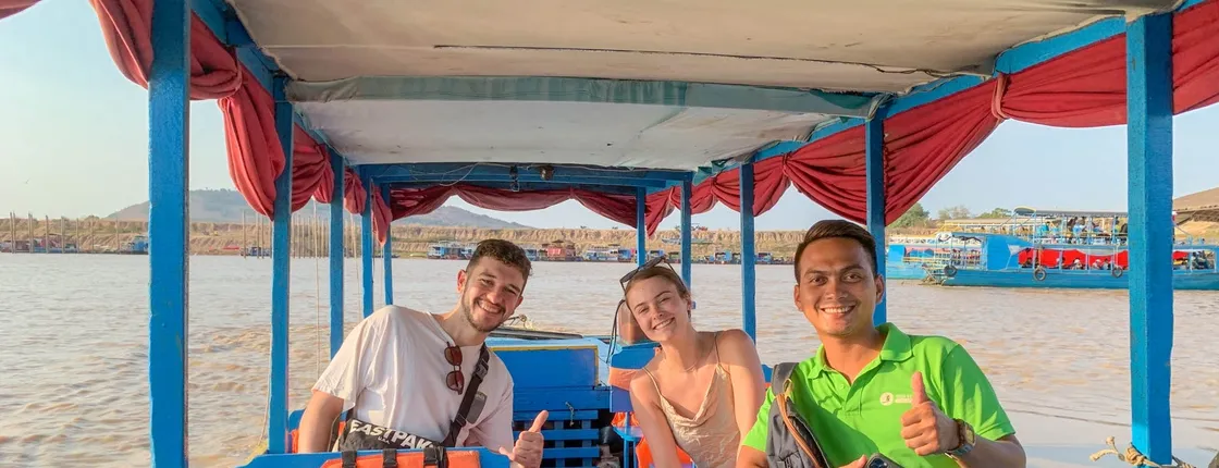 Floating village Vespa and boat sunset tour