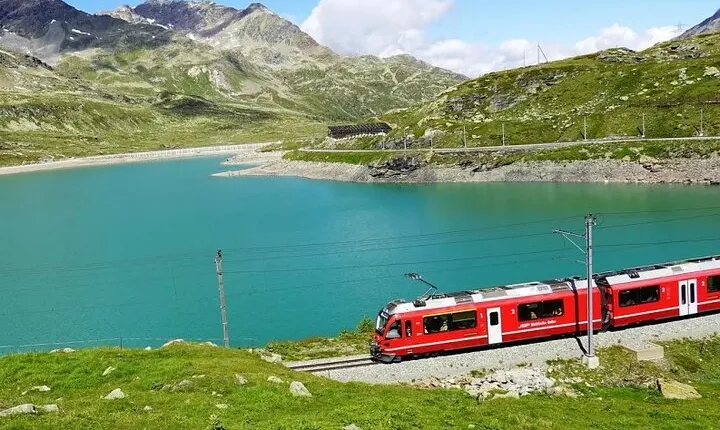 Scenic Alps Adventure: Bernina Train & St. Moritz Tour from Milan