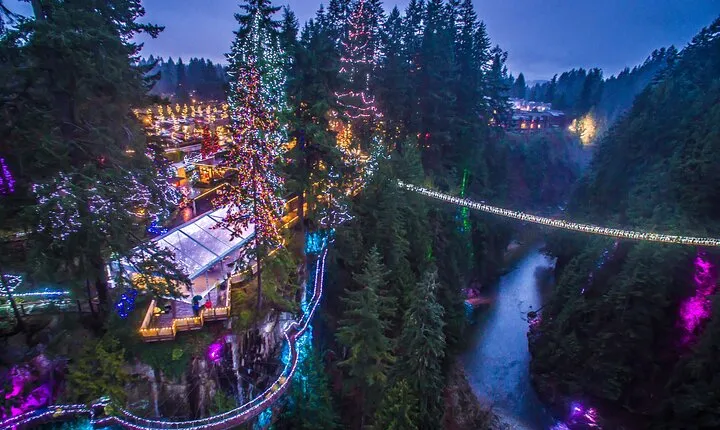 Explore Vancouver City & Capilano Suspension Bridge Canyon Lights