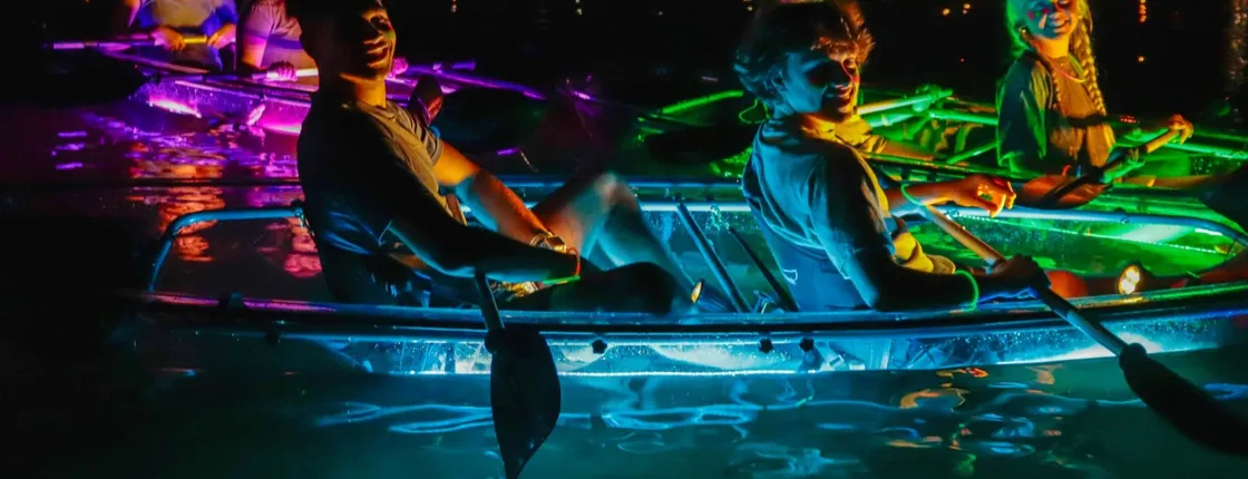 Night time glow paddle at Margaritaville Pensacola Beach