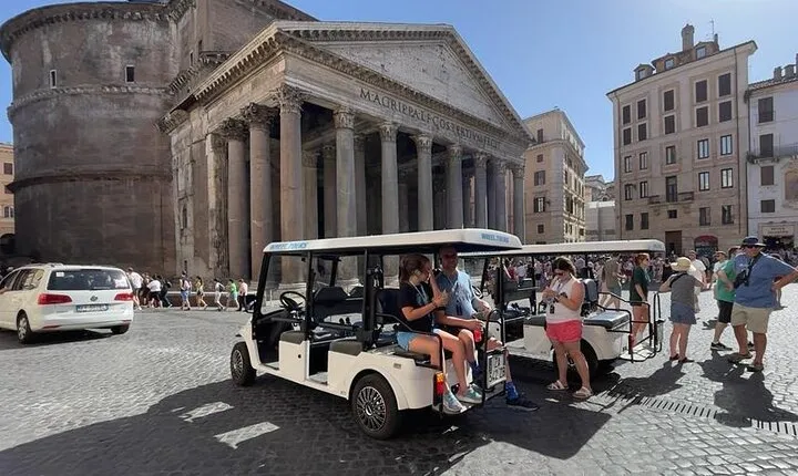 Rome in a Day golf cart tour for cruisers with Pizza & Gelato
