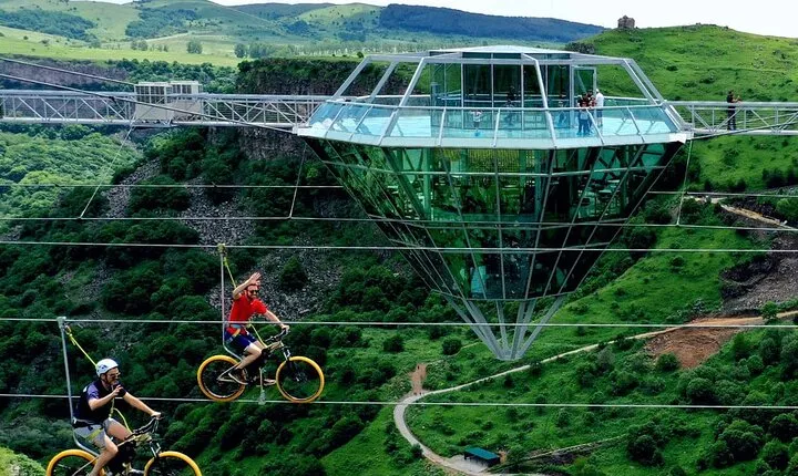 Dashbashi Canyon, Glass Bridge, Bicycle Zip Line, Swing, Private Full Day Tour