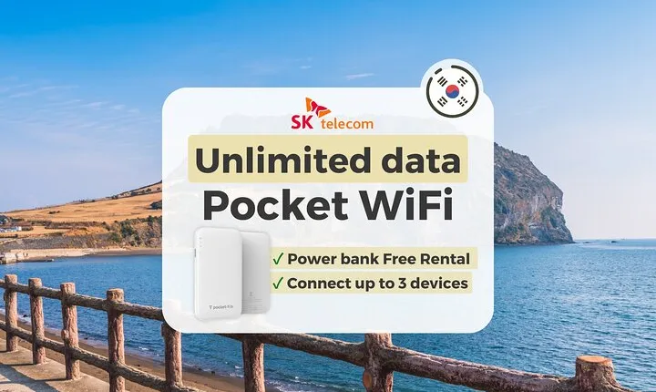 Korea Pocket Wifi with SKT Unlimited Data Korea Airports Pick-up