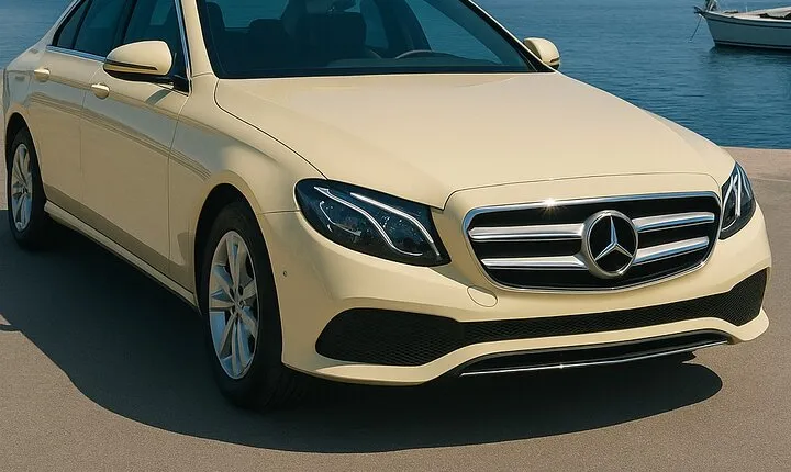 Athens Airport to Eretria city(Evia Island) with new Mercedes-Benz E-Class.