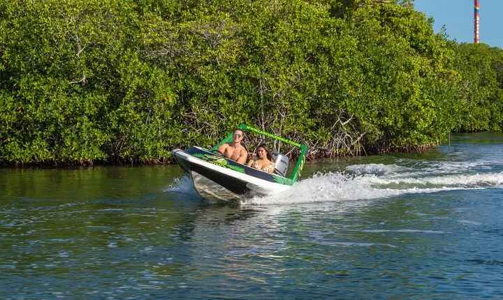 Jungle Tour adventure Cancun Speed Boat Through Mangrove