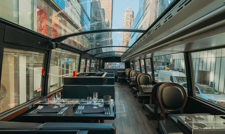 NYC Bustronome Gourmet Sightseeing Lunch Panoramic Bus