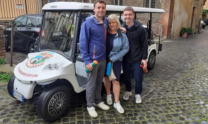 Rome in a Golf Cart Shared tour of Catacomb Ancient Appian
