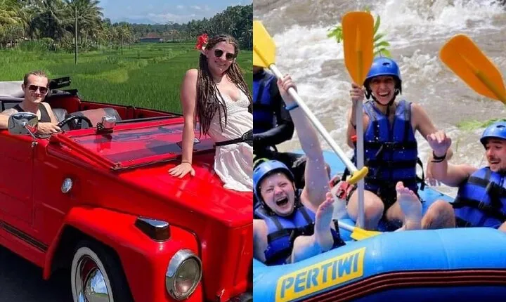 Ubud Rafting + Ubud Tour with Classic Car