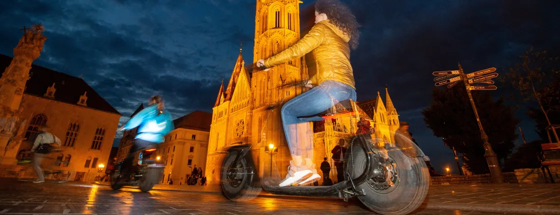 Budapest Guided E-Scooter Tour by Night