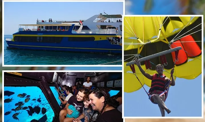 Conquest Semi Submarine Snorkeling Trip & Parasailing - Hurghada