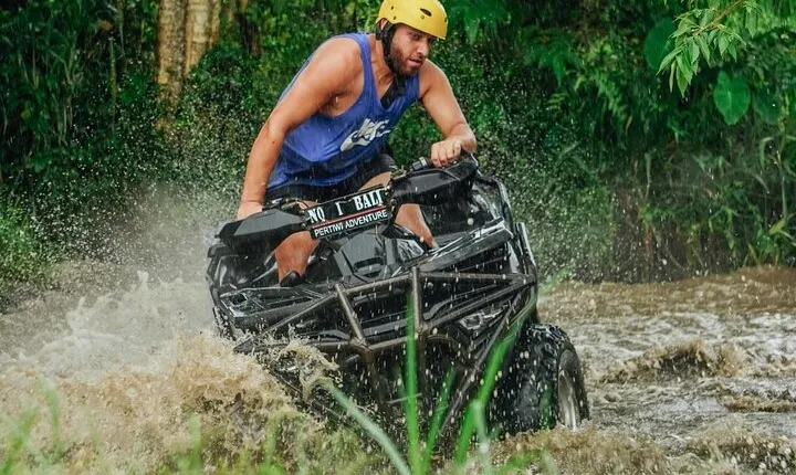 Bali ATV Quad Adventure Ubud Monkey Forest and Waterfall