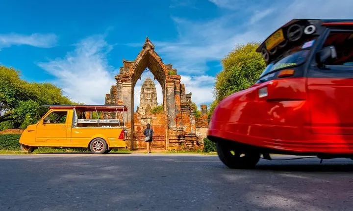 Ayutthaya Ancient Temples Tour with Floating Market and ATV Ride