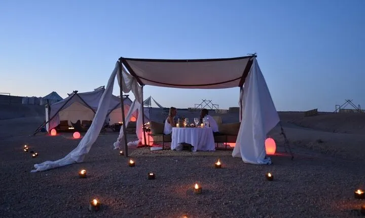 Marrakech Desert Sunset camel ride & dinner under the stars