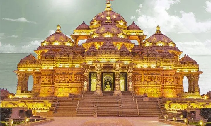 Akshardham Temple Exhibition Light and Water Show with Transfers