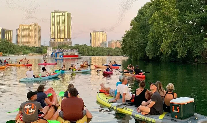 Downtown Austin Giant Paddleboard Sunset Tour with Bats