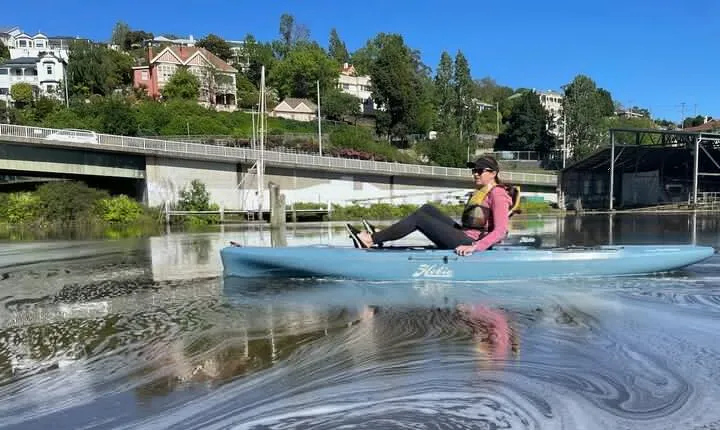 Guided Kayak Tour on Launceston's scenic waterfront on foot powered Hobie kayaks
