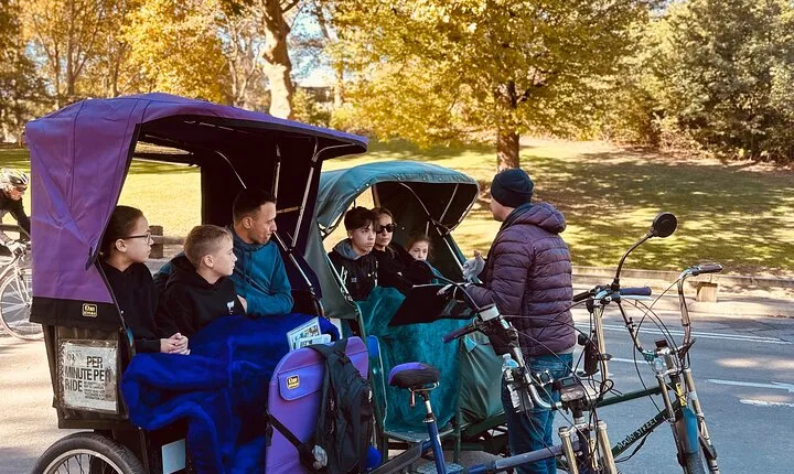 1 or 2 hour Central Park Pedicab Tour.