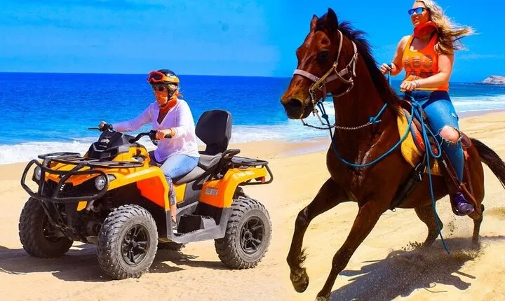 Combo Horseback Beach Ride & ATV Adventure. Tequila Tasting