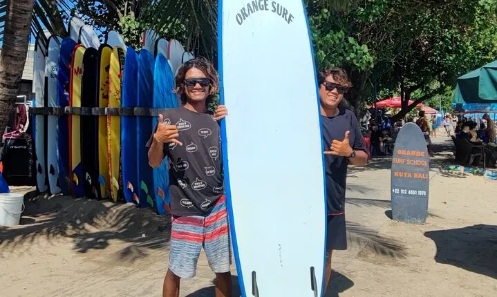 Kuta Beach Bali, 1 on 1 Surfing Lesson Orange Surf Bali