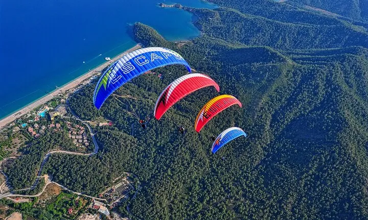 Tandem Paragliding Flight with Cable Car Transfer to Kemer Region