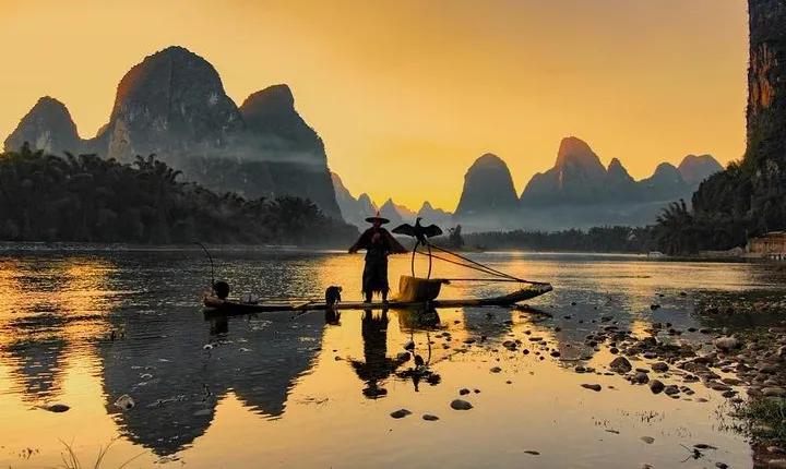 Full-Day Guilin Li-River Cruise with 3 star boat and Fisherman Sunset Show Tour
