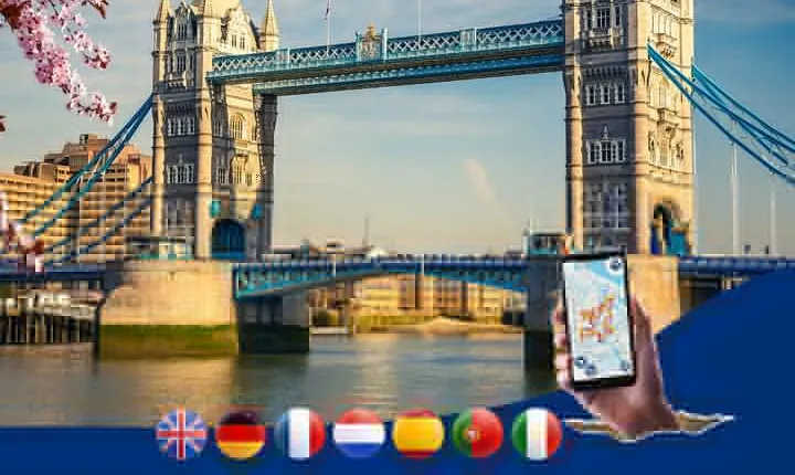 London centre: City Walk Audio Guide in 7 Languages on your Phone
