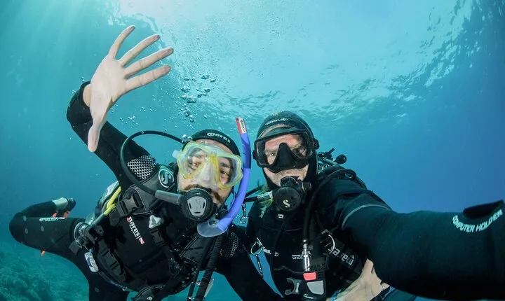 Guided diving for beginners without certification from Sorrento