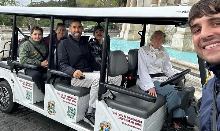 Rome:Fun Private & Group Tour in Golf Cart 90 minutes