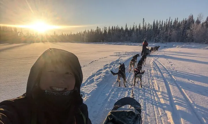 Alaskan Husky Dog Sledding at Yellowknife Enodah Kennel