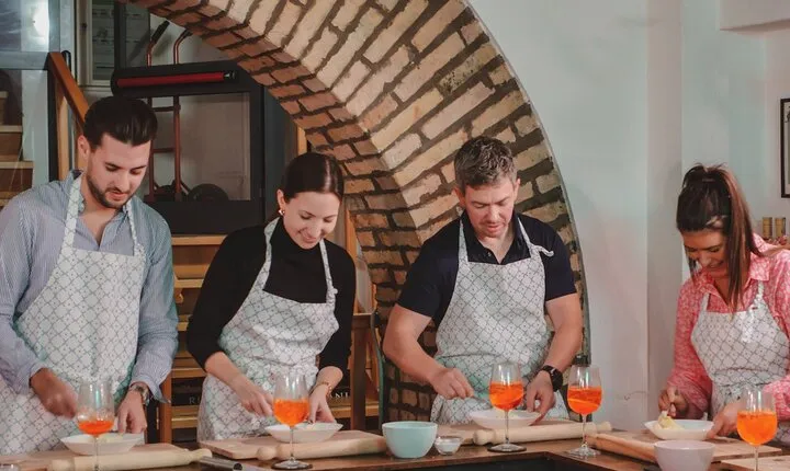 Pasta Cooking Class Near the Colosseum with 3 Spritz Cocktails