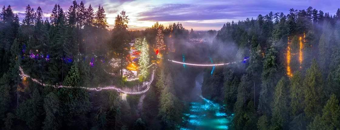 Vancouver and Capilano Canyon lights Christmas guided tour