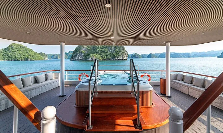 IRIS CRUISE - 5 Star Day Cruise - Halong Bay 1 Day - JACUZZI POOL