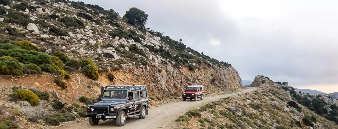 4x4 off-road tour of Crete’s mountains with taverna lunch