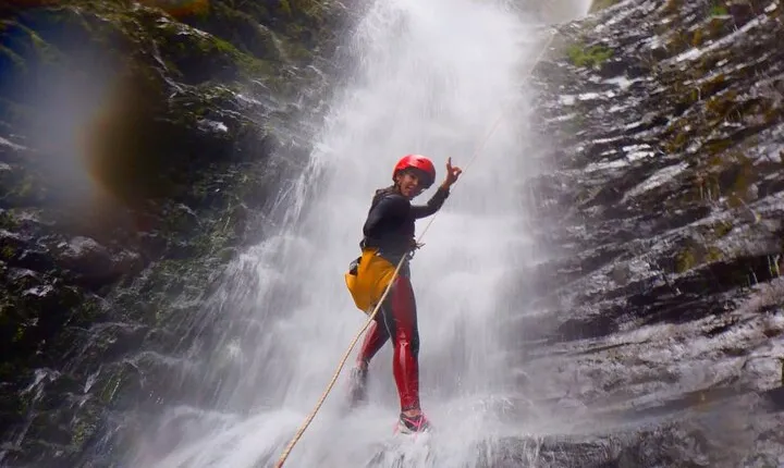 Canyoning highest waterfall 90m (295ft) private day trip from Guayaquil