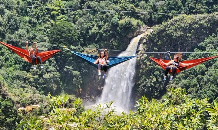 Dream Hammocks Plus Epic Zipline and Giant Waterfall Private Tour from Medellin