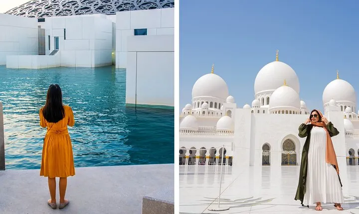 From Dubai: Abu Dhabi Day Tour with Grand Mosque & Louvre Museum