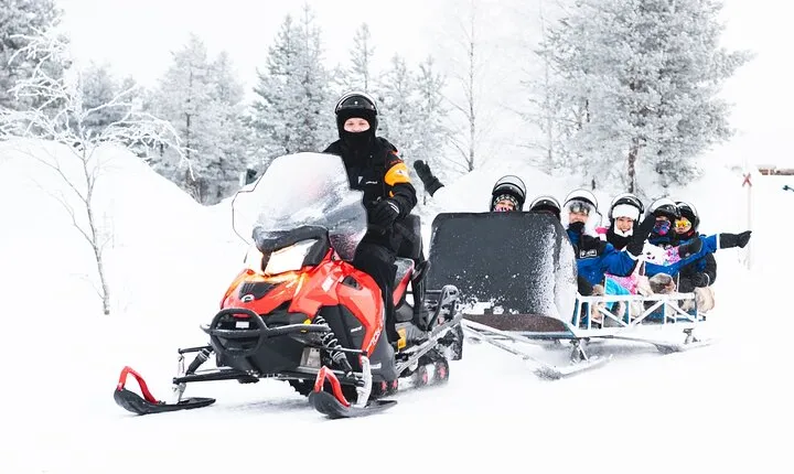 Family Snowmobile Safari from Santa Claus Village