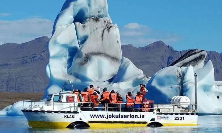 Jokulsarlon Glacier Lagoon Boat & South Coast Tour from Reykjavik