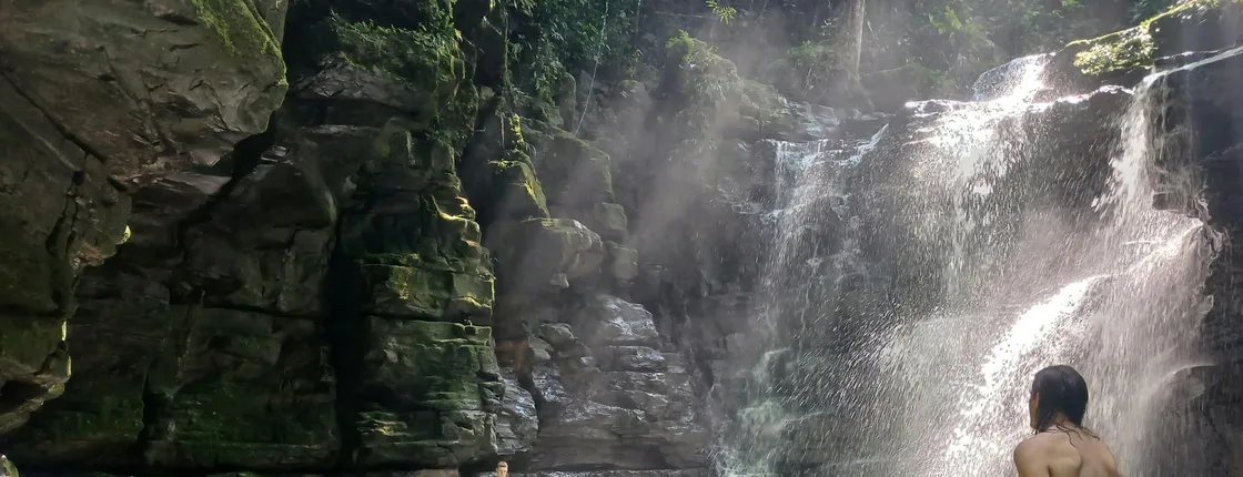 Guided tour to intact jungle and cascading waterfalls