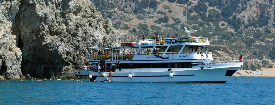 Boat Trip to Lindos with Swim Stops from Rhodes Port