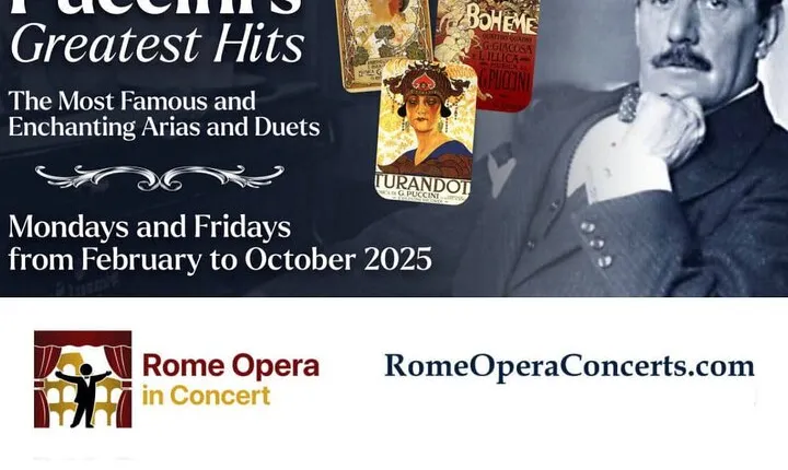 Rome: PUCCINI'S GREATEST HITS (Concert + Aperitif)