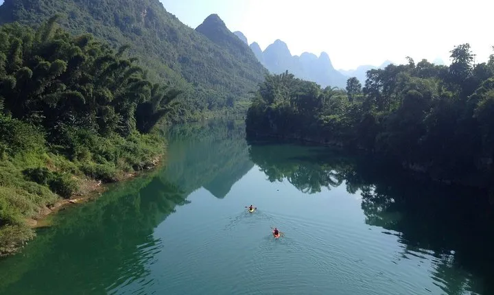 Kayaking Activity in Yangshuo Park, China